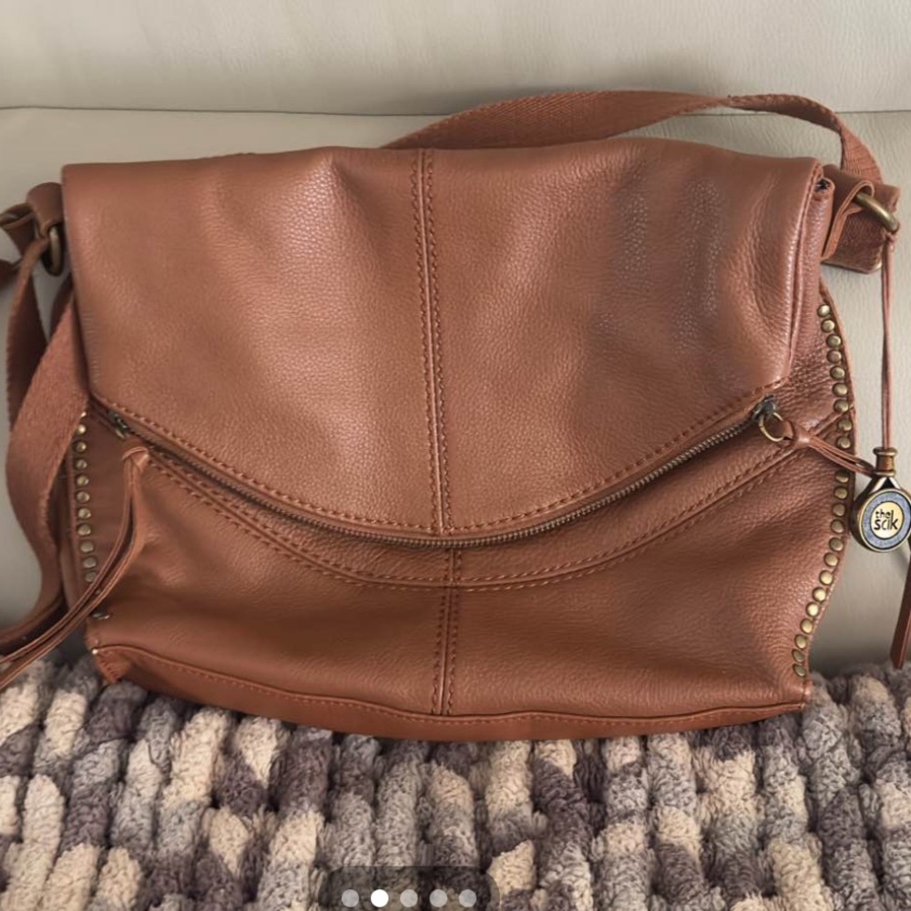The Sak Silverlake Hobo Leather Shoulder Bag with Stud Accents